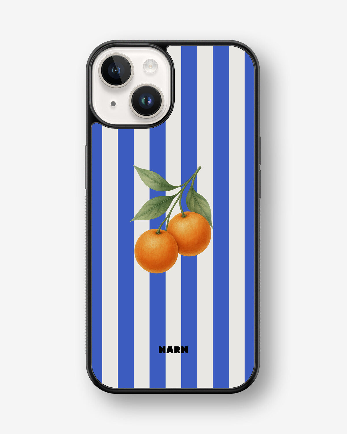 iPhone 14 Plus Hard Case – Orange Stripes - View 1