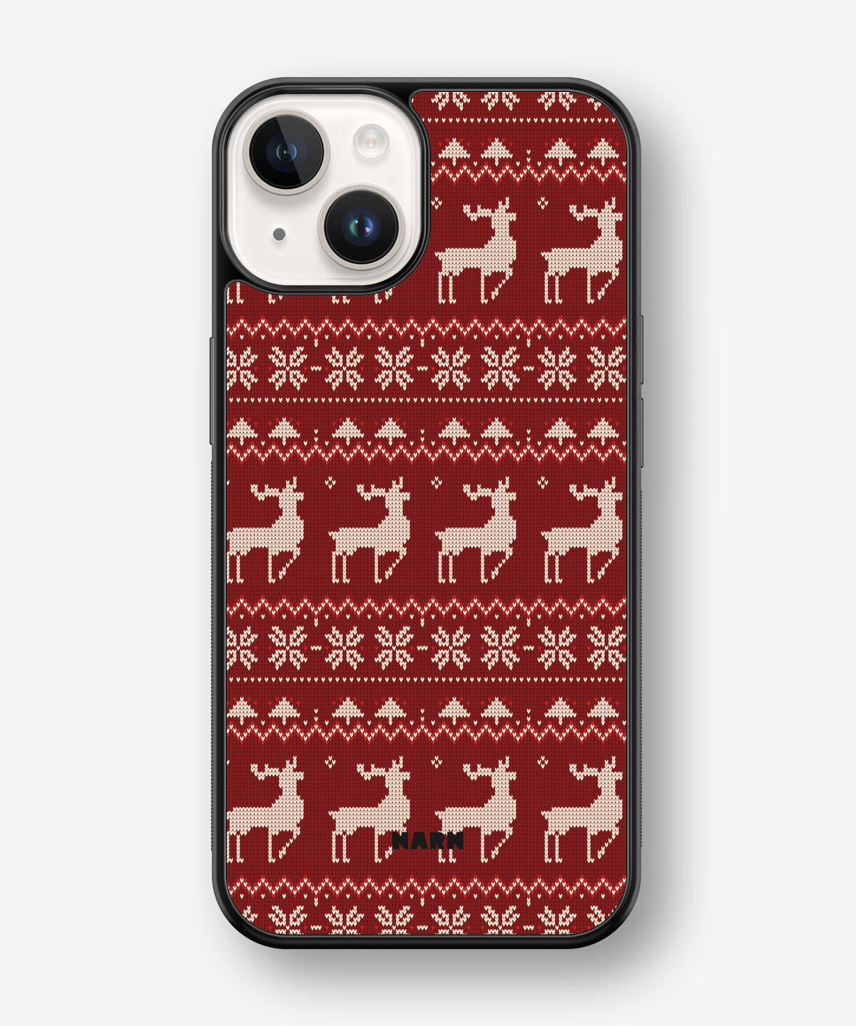 iPhone 14 Plus Hard Case – Reindeer Knit - View 1