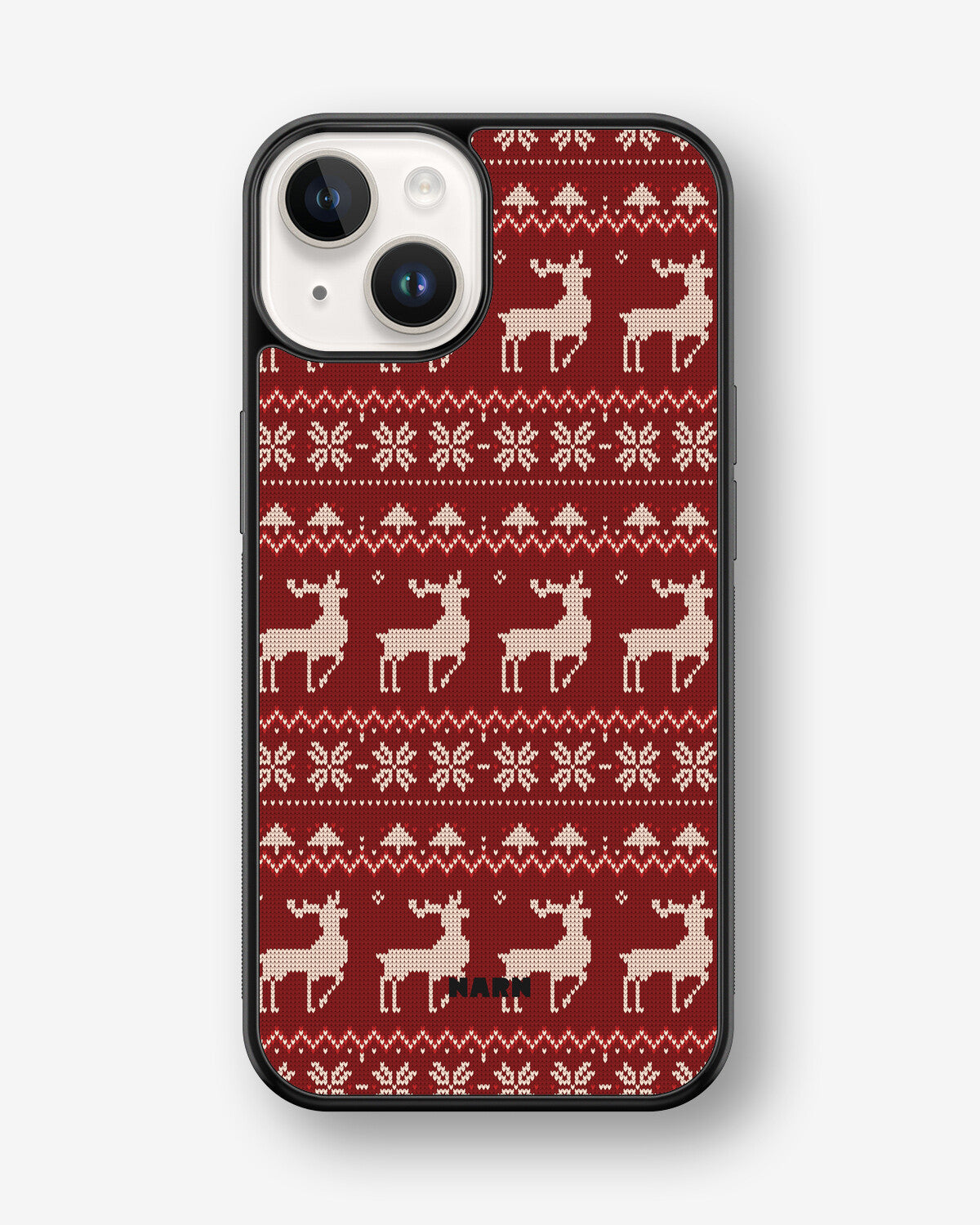 iPhone 14 Plus Hard Case – Reindeer Knit - View 1