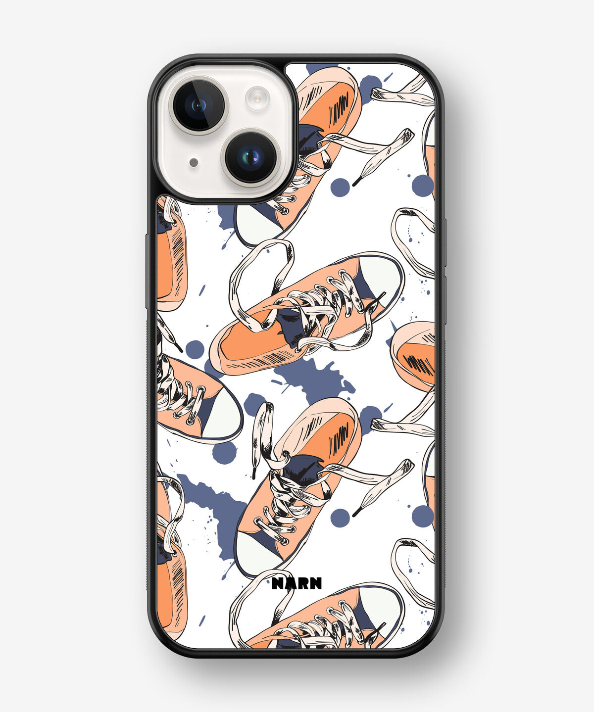 iPhone 14 Plus Hard Case – Apricot Sneakers - View 1