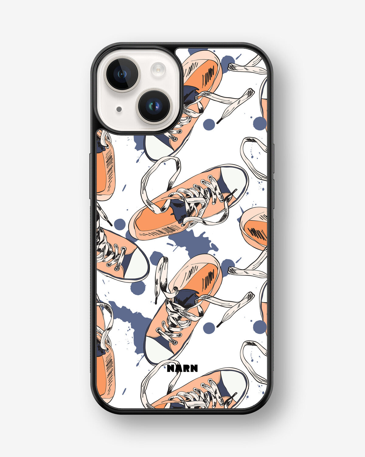 iPhone 14 Plus Hard Case – Apricot Sneakers - View 1