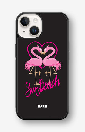 iPhone 14 Plus Hard Case – Beach Flamingo - View 1