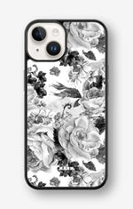 iPhone 14 Plus Hard Case – Black & White Bloom - View 1
