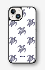 iPhone 14 Plus Hard Case – Blue Turtles - View 1