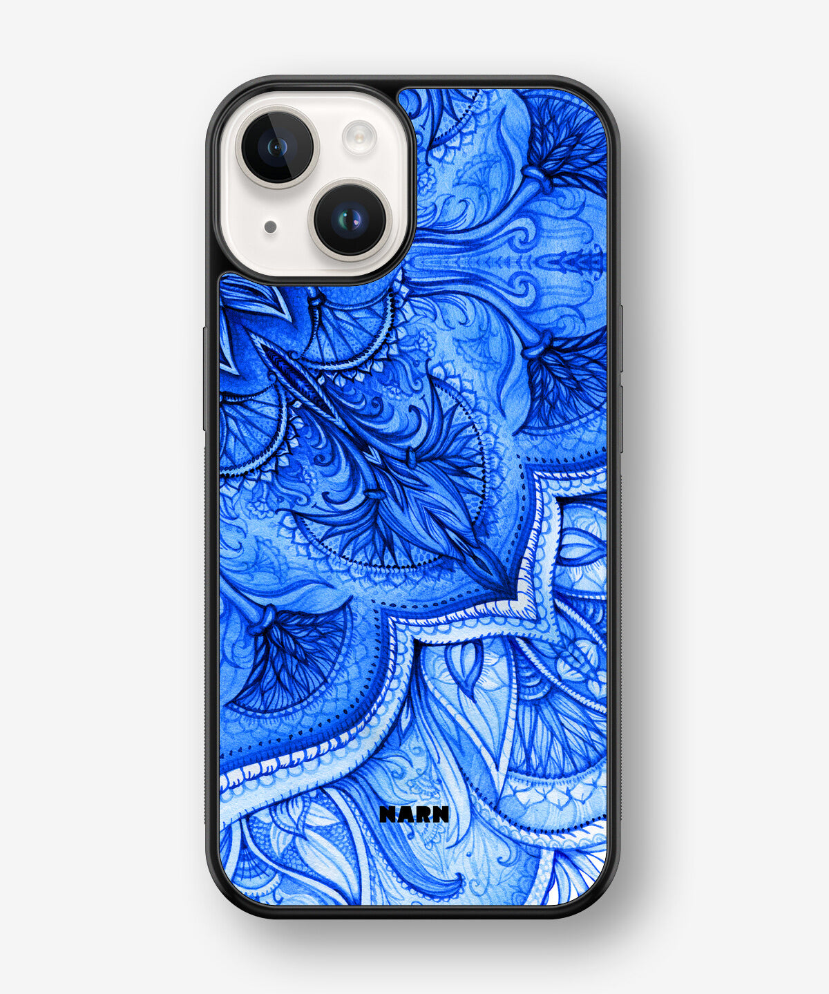 iPhone 14 Plus Hard Case – Blue Vintage - View 1