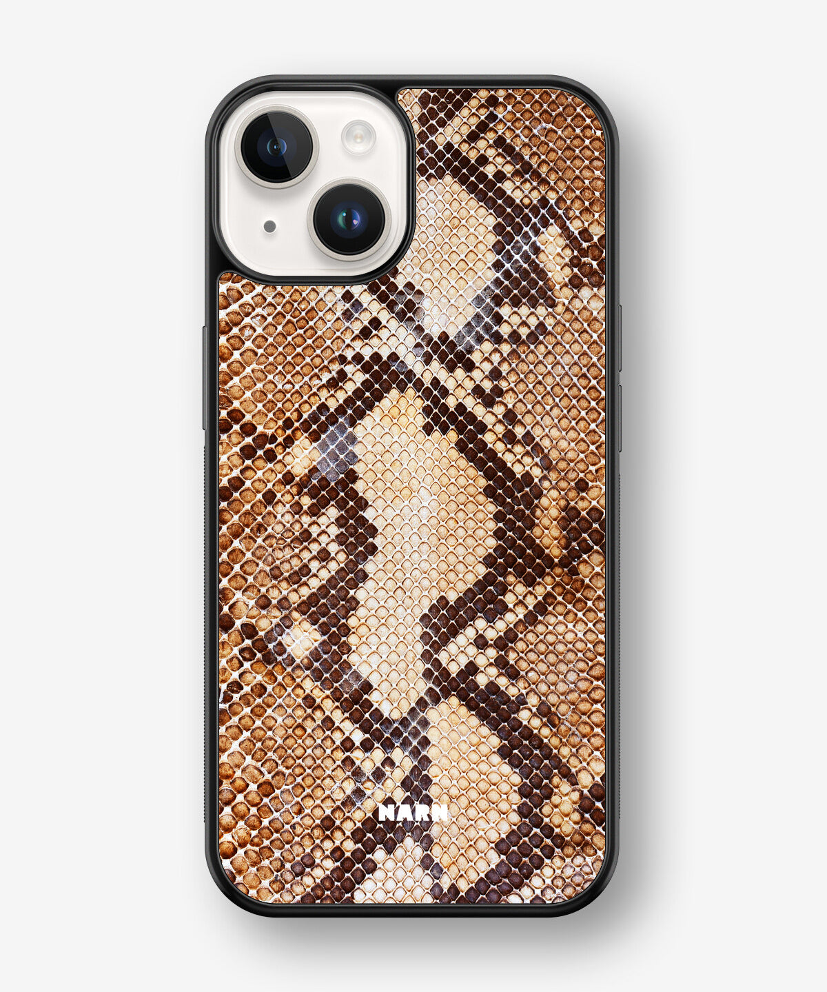 iPhone 14 Plus Hard Case – Brown Snakeskin - View 1