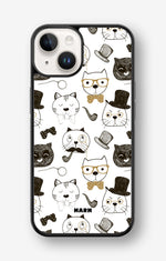 iPhone 14 Plus Hard Case – Cartoon Cats - View 1