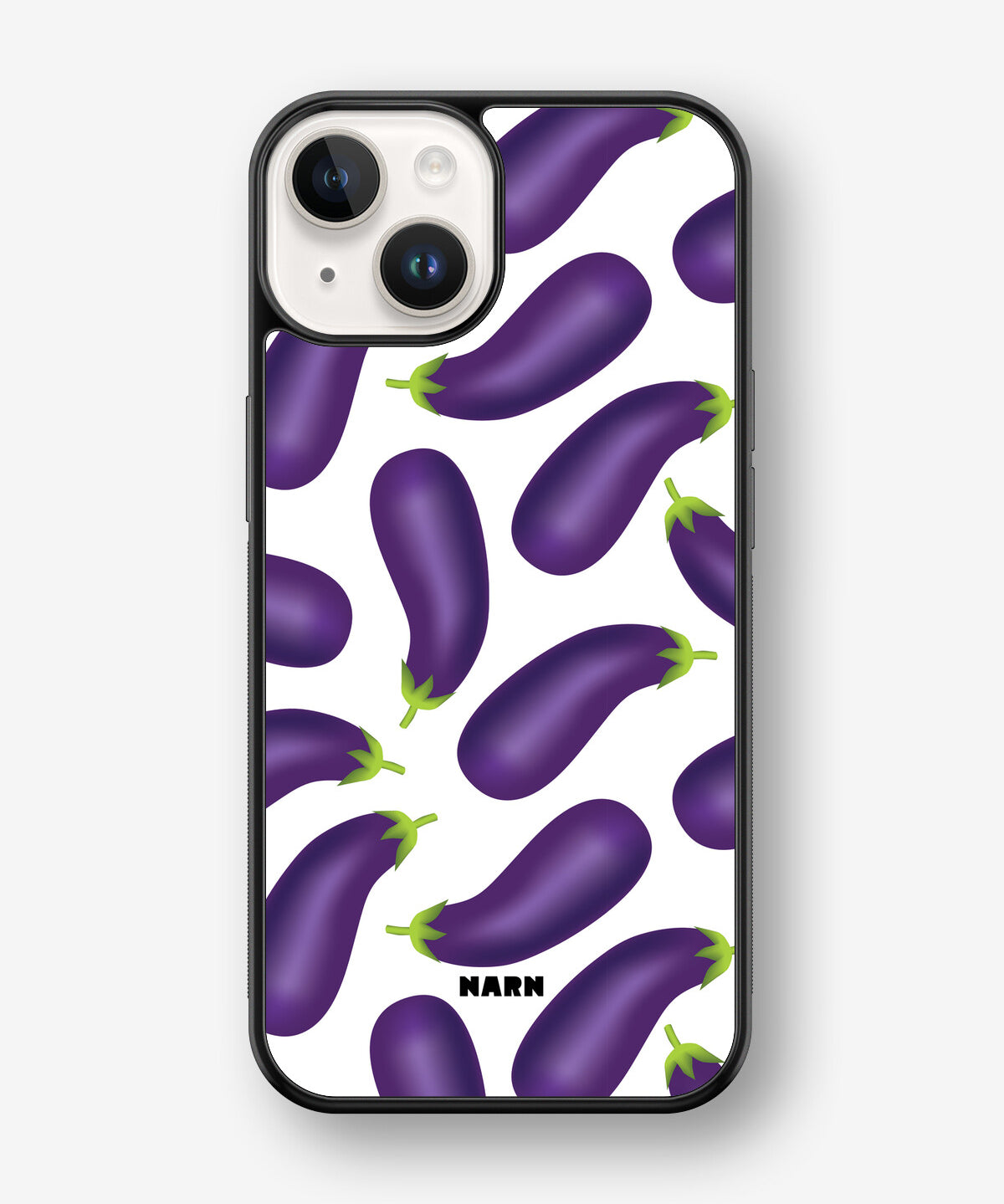 iPhone 14 Plus Hard Case – Eggplant Pattern - View 1