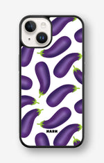iPhone 14 Plus Hard Case – Eggplant Pattern - View 1