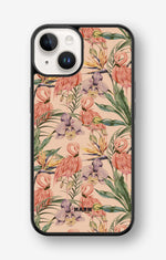 iPhone 14 Plus Hard Case – Flamingos & Flowers - View 1