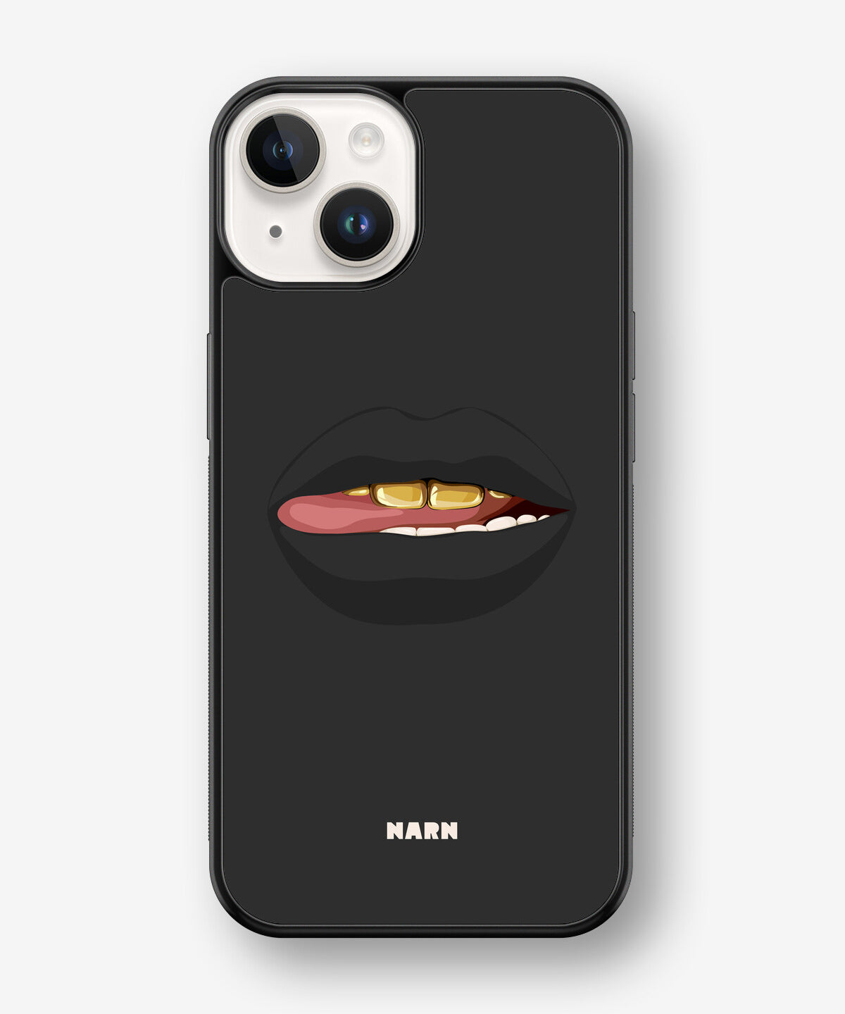 iPhone 14 Plus Hard Case – Golden Lips - View 1