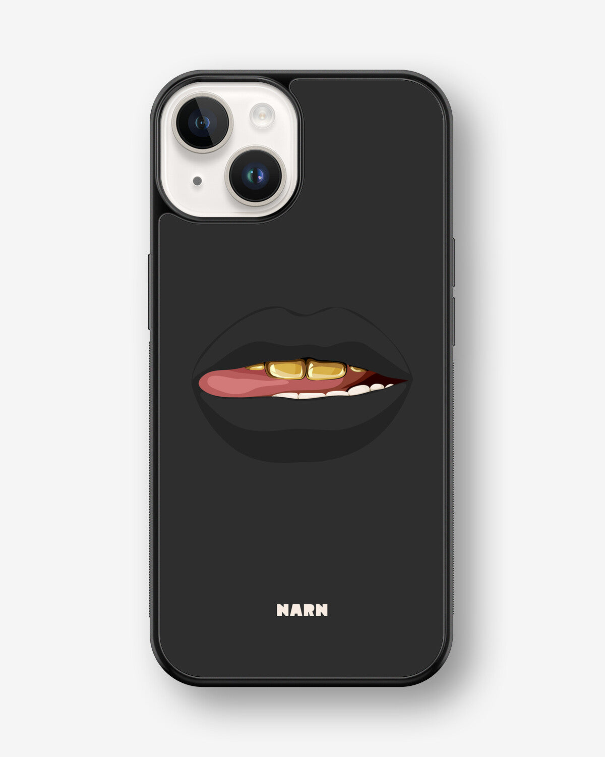 iPhone 14 Plus Hard Case – Golden Lips - View 1