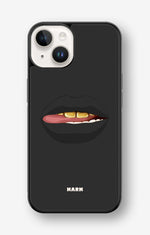 iPhone 14 Plus Hard Case – Golden Lips - View 1