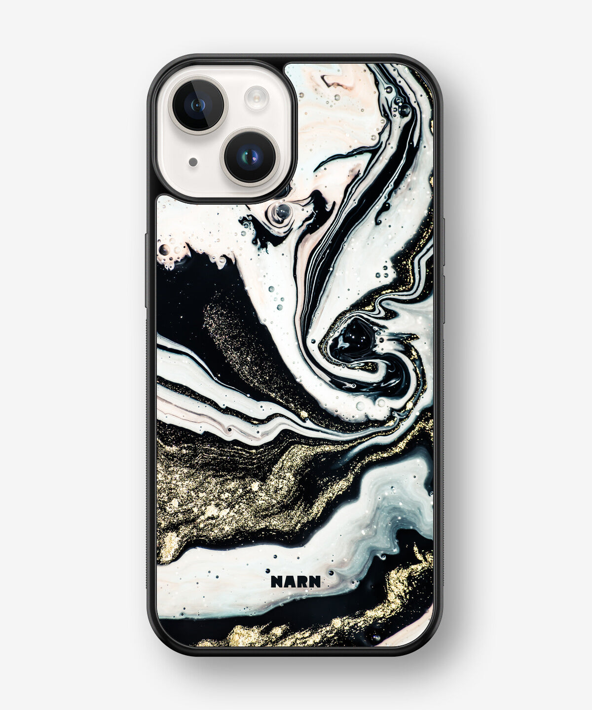 iPhone 14 Plus Hard Case – Golden Swirl - View 1