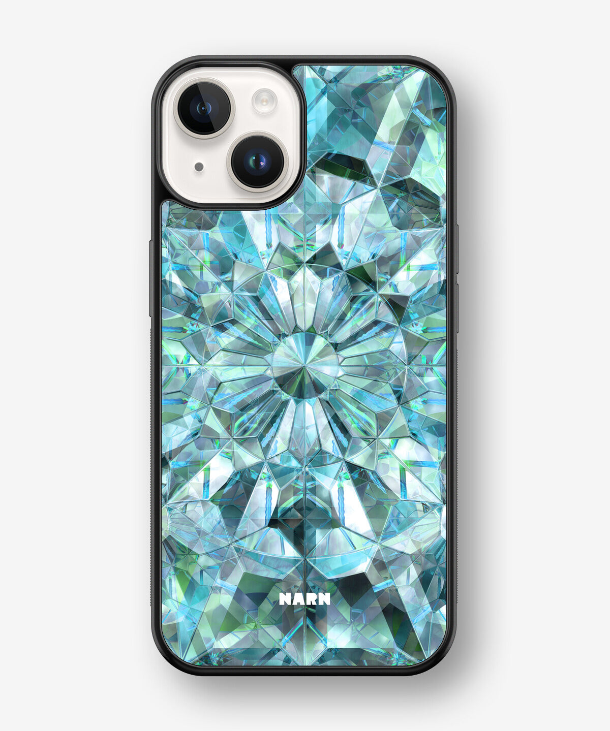 iPhone 14 Plus Hard Case – Green Crystals - View 1
