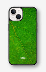 iPhone 14 Plus Hard Case – Green Leafy - View 1