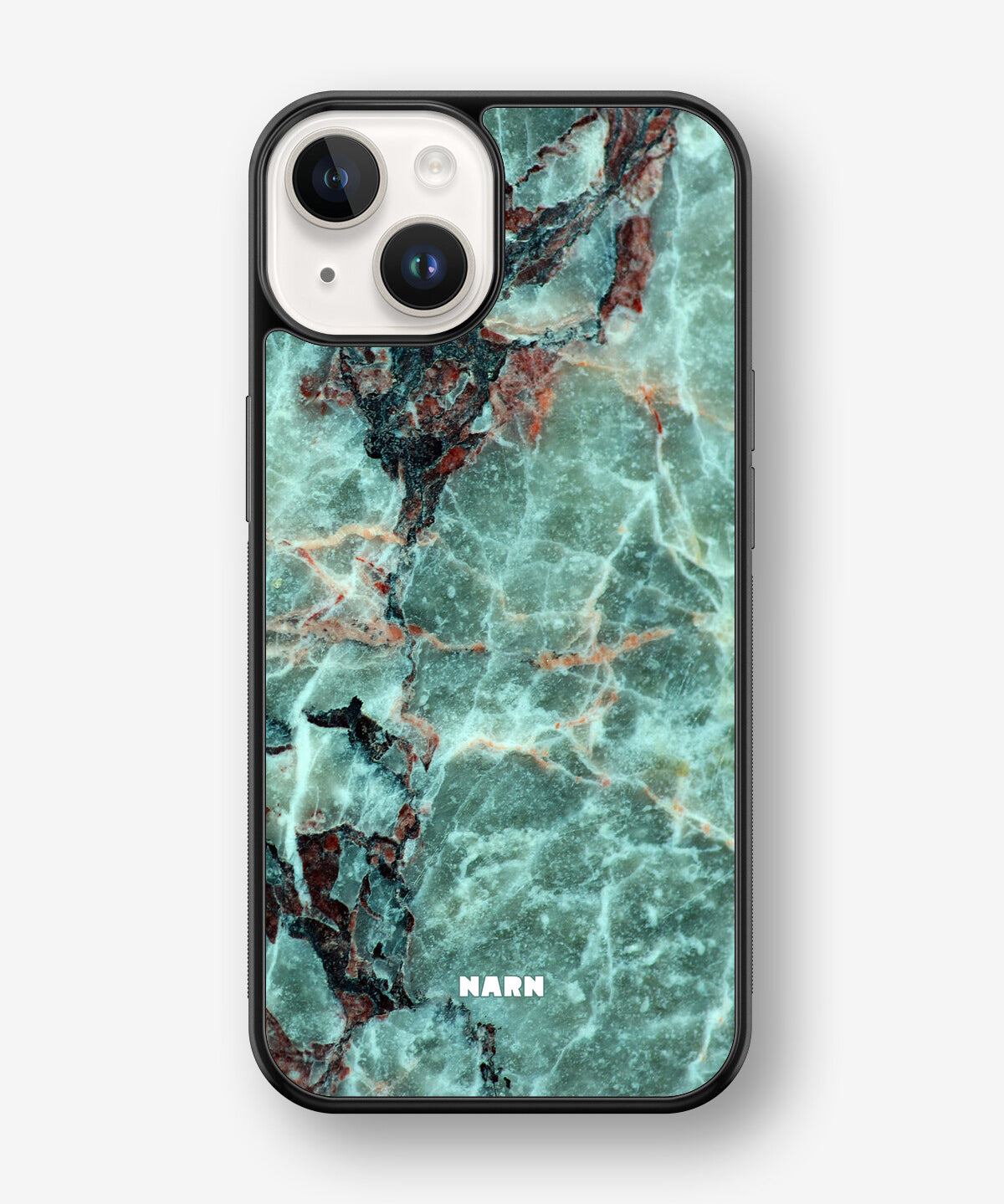 iPhone 14 Plus Hard Case – Green Marble - View 1