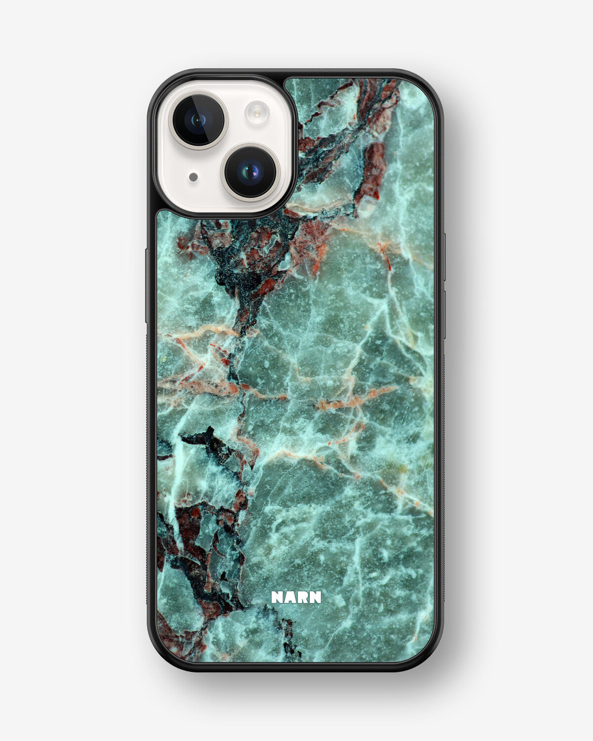 iPhone 14 Plus Hard Case – Green Marble - View 1