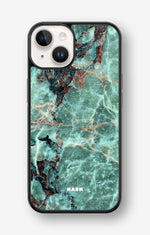 iPhone 14 Plus Hard Case – Green Marble - View 1