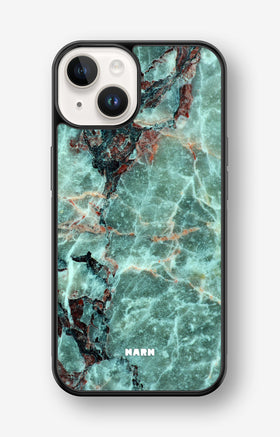 iPhone 14 Plus Hard Case – Green Marble - View 1