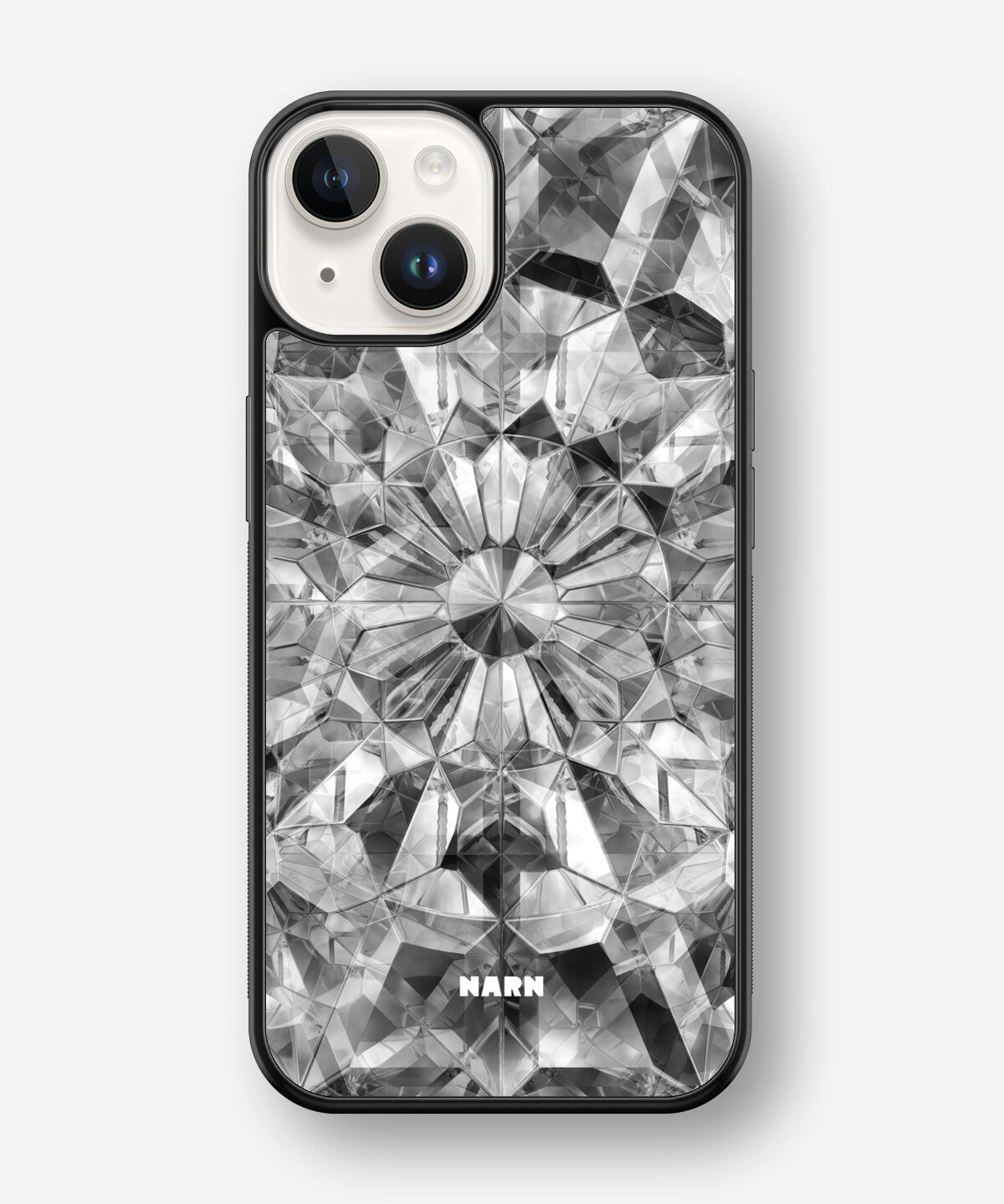 iPhone 14 Plus Hard Case – Grey Crystals - View 1