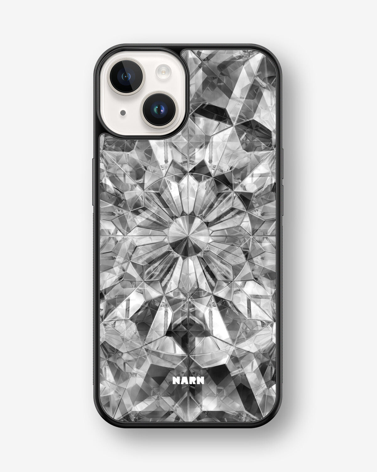 iPhone 14 Plus Hard Case – Grey Crystals - View 1