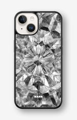 iPhone 14 Plus Hard Case – Grey Crystals - View 1