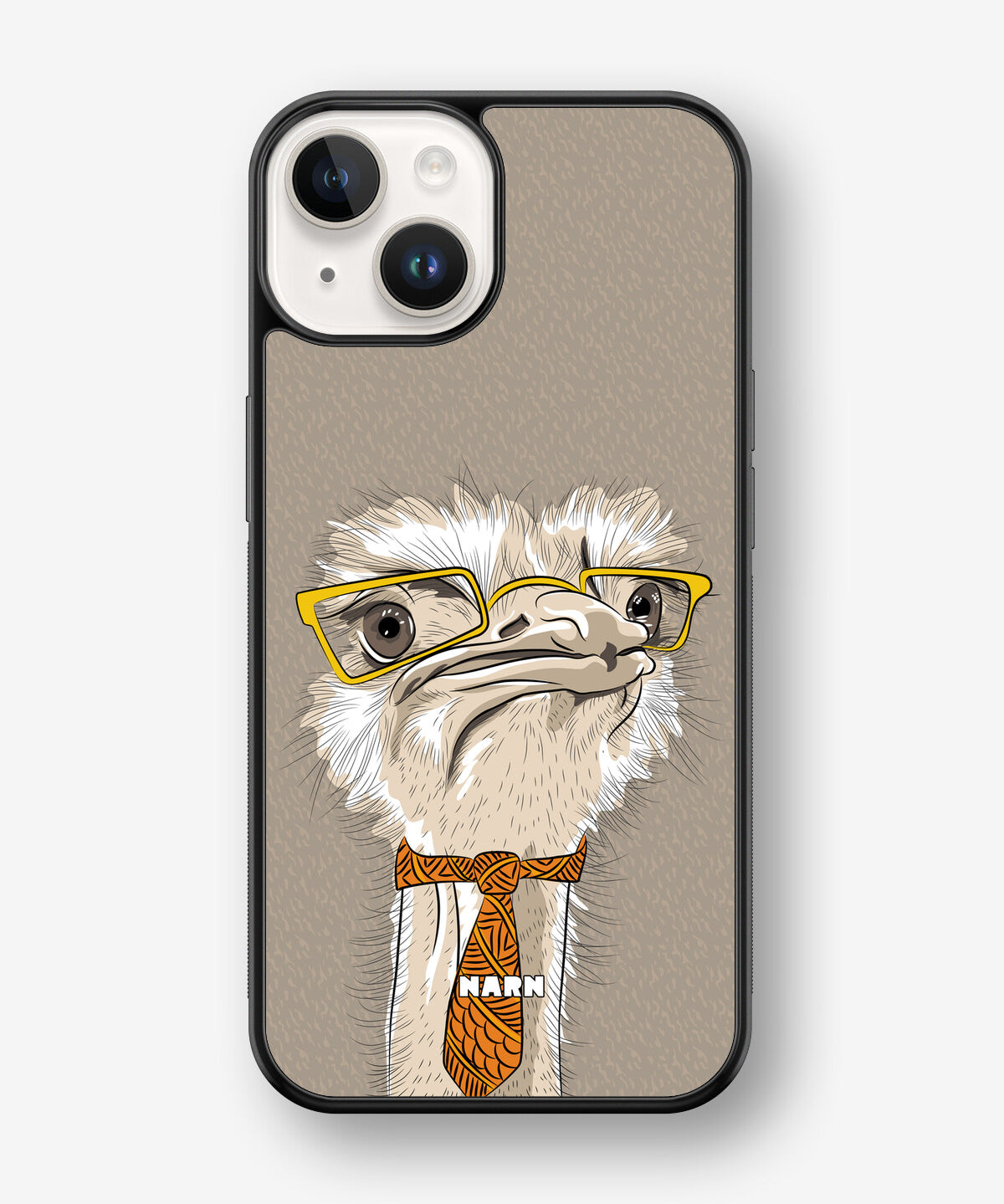 iPhone 14 Plus Hard Case – Hipster Ostrich - View 1