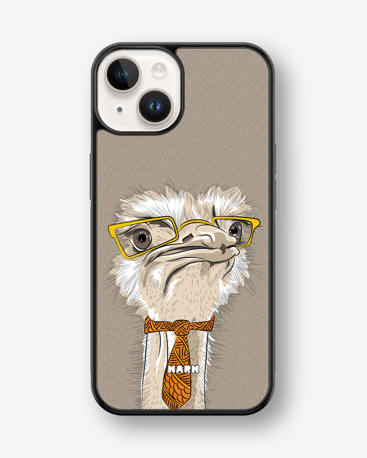 iPhone 14 Plus Hard Case – Hipster Ostrich - View 1