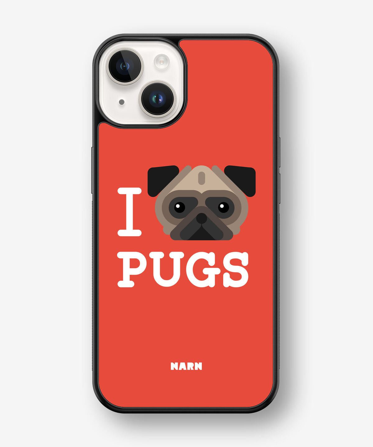iPhone 14 Plus Hard Case – I Love Pugs - View 1