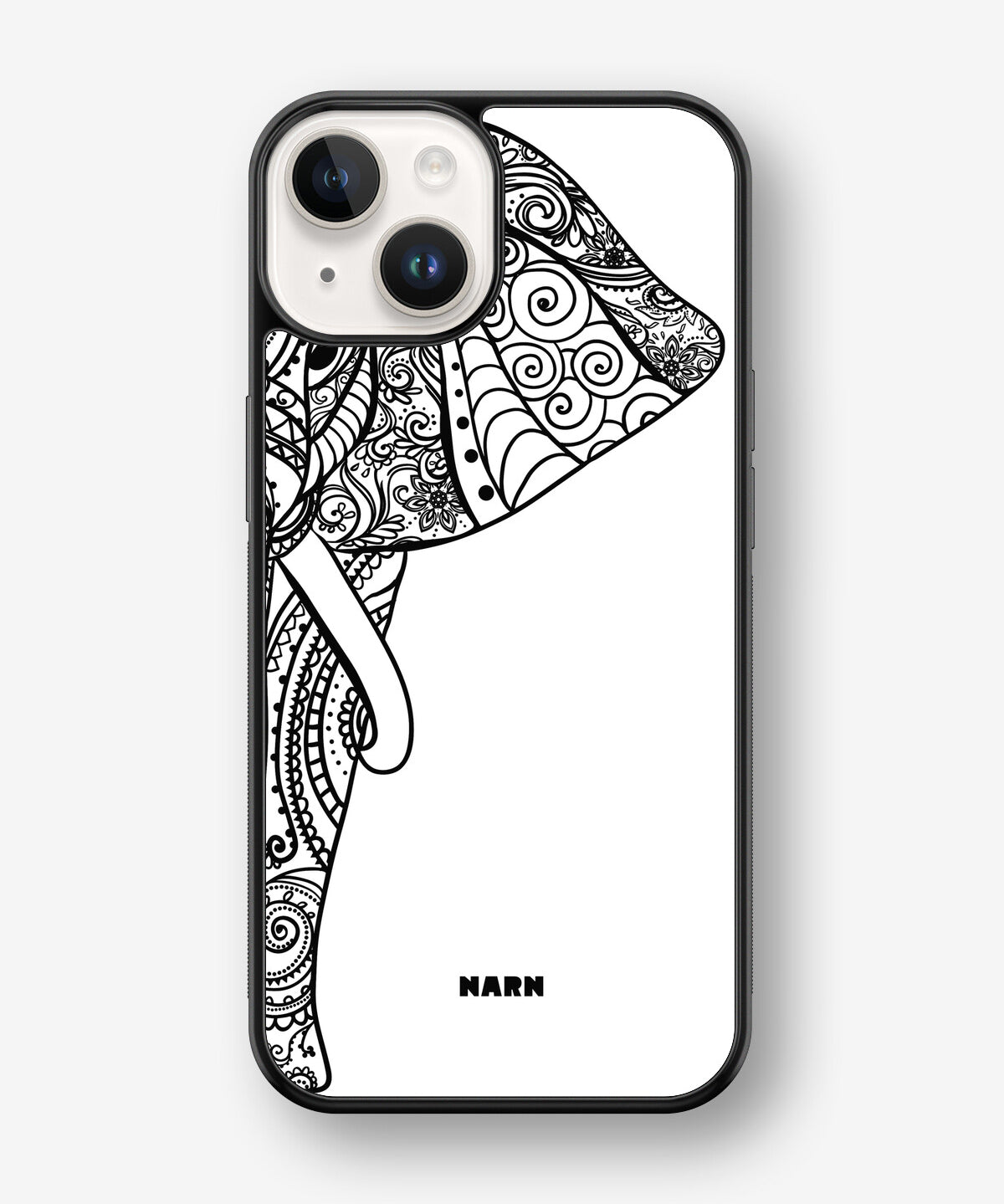 iPhone 14 Plus Hard Case – Mandala Elephant - View 1