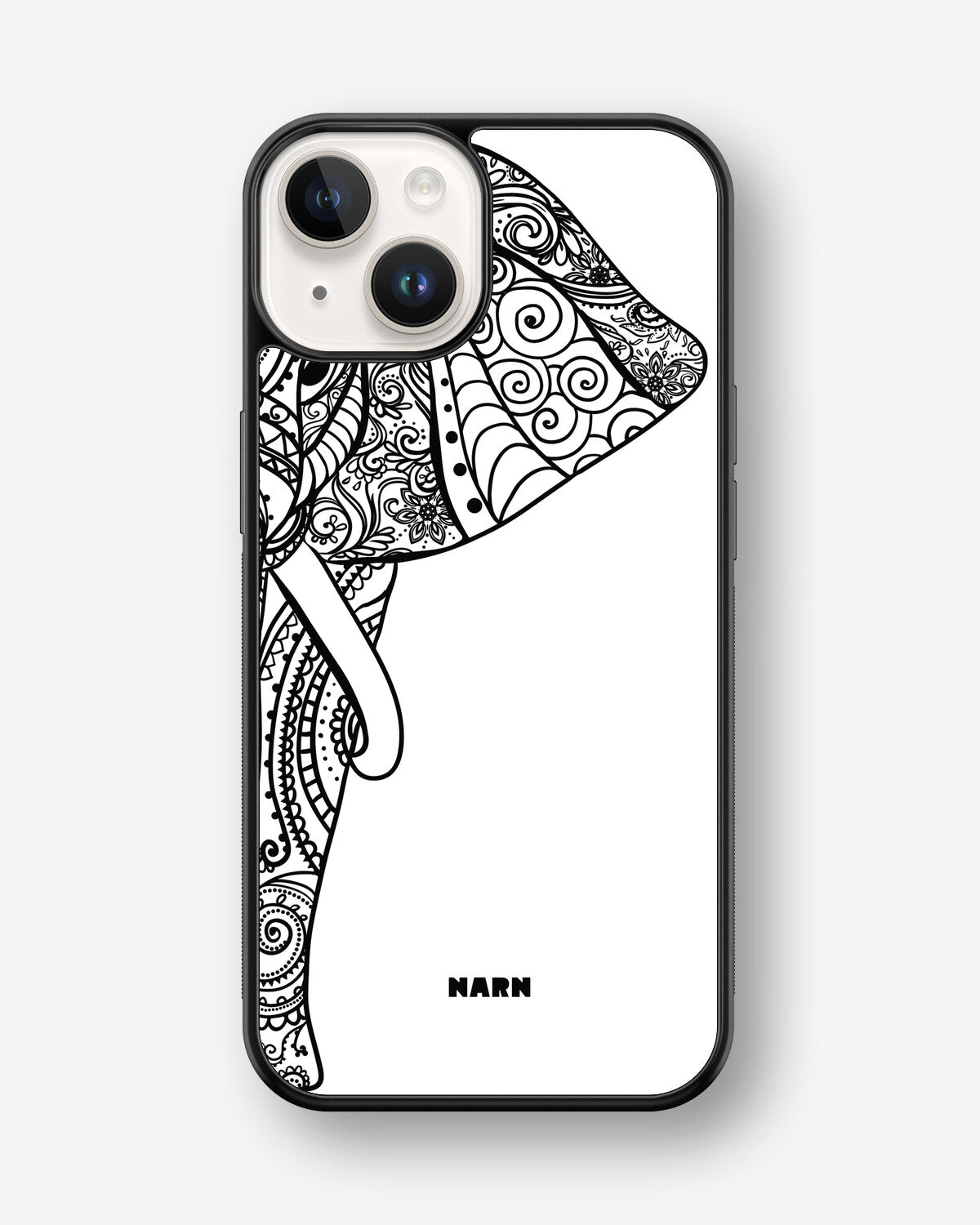 iPhone 14 Plus Hard Case – Mandala Elephant - View 1