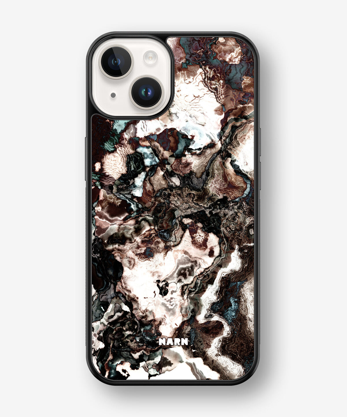 iPhone 14 Plus Hard Case – Marble Brown - View 1