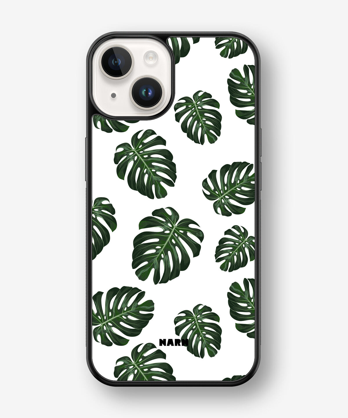 iPhone 14 Plus Hard Case – Monstera Pattern - View 1