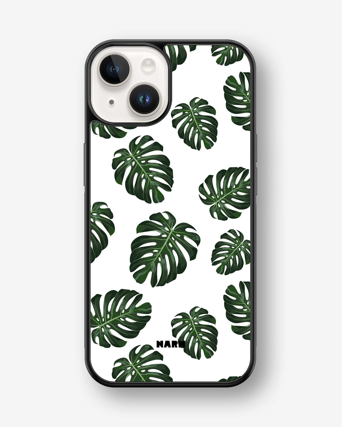 iPhone 14 Plus Hard Case – Monstera Pattern - View 1