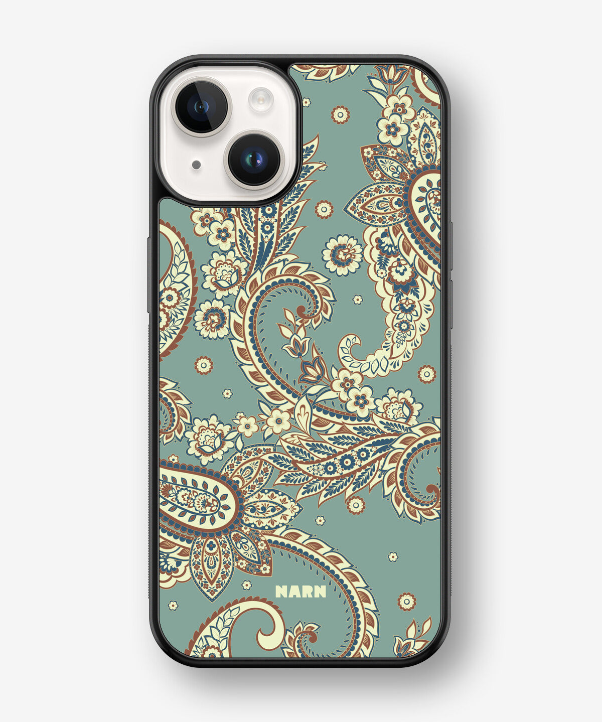 iPhone 14 Plus Hard Case – Paisley Green - View 1