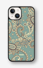 iPhone 14 Plus Hard Case – Paisley Green - View 1
