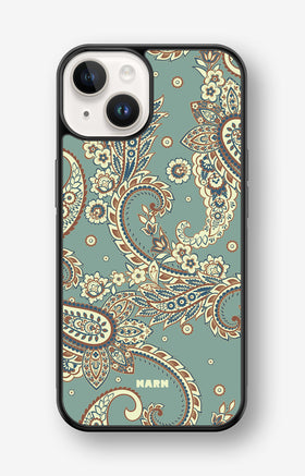 iPhone 14 Plus Hard Case – Paisley Green - View 1