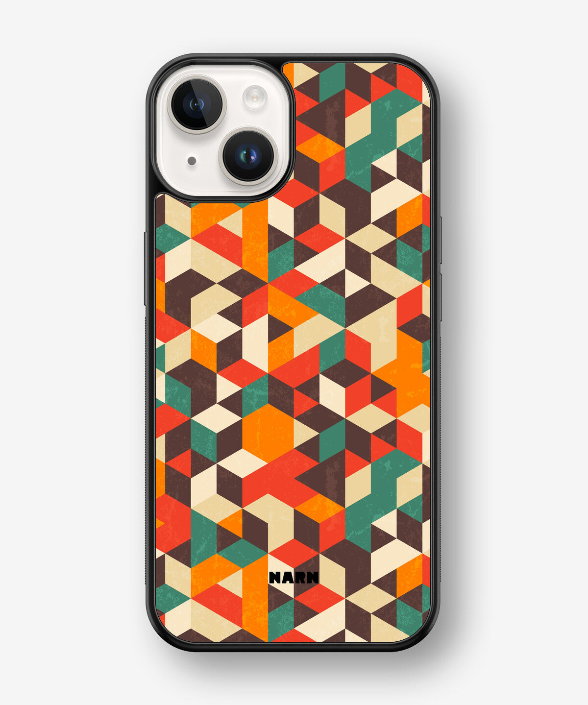 iPhone 14 Plus Hard Case – Retro Geometric - View 1