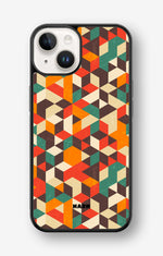 iPhone 14 Plus Hard Case – Retro Geometric - View 1