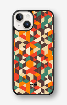 iPhone 14 Plus Hard Case – Retro Geometric - View 1