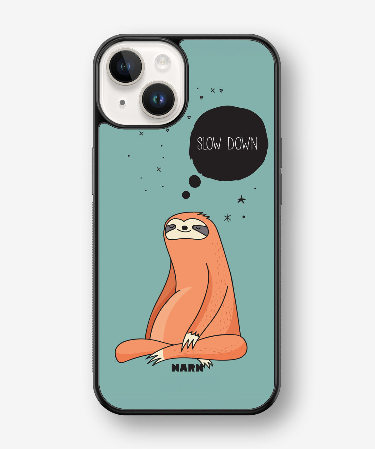 iPhone 14 Plus Hard Case – Slow Down Sloth - View 1
