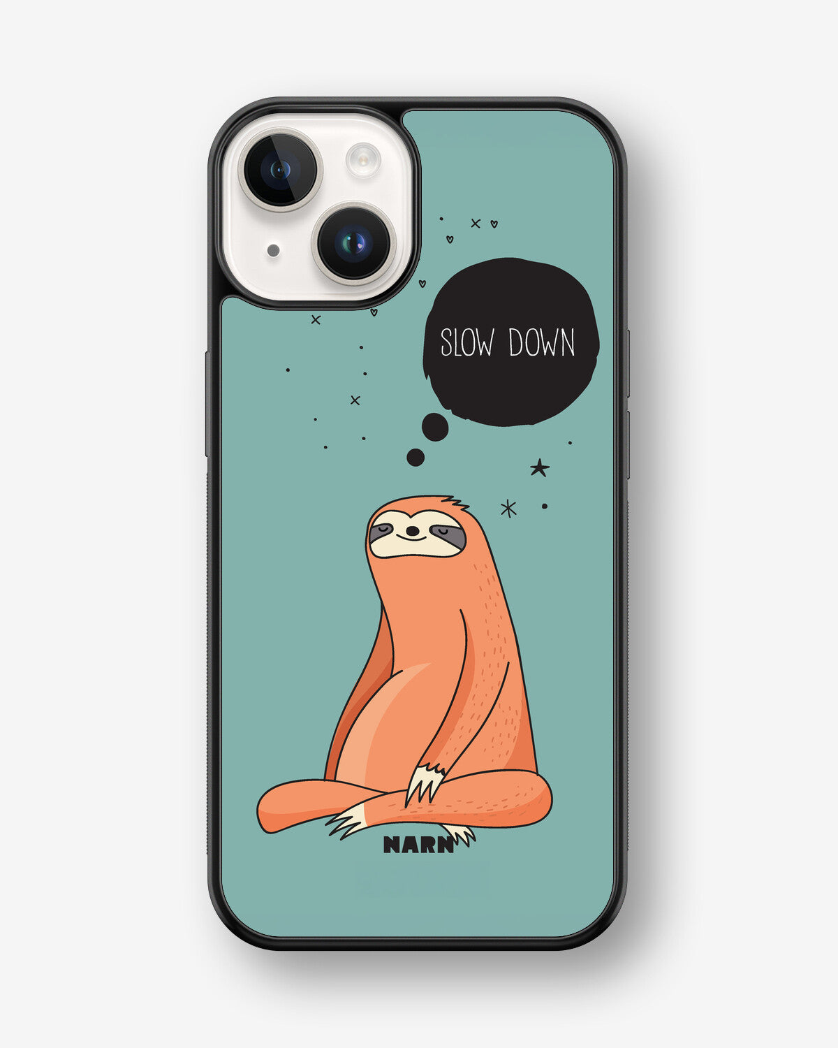 iPhone 14 Plus Hard Case – Slow Down Sloth - View 1