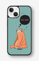 iPhone 14 Plus Hard Case – Slow Down Sloth - View 1