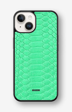 iPhone 14 Plus Hard Case – Turquoise Snake - View 1
