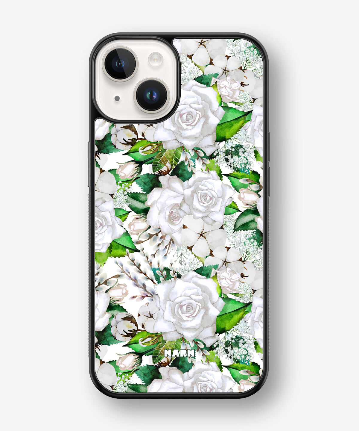 iPhone 14 Plus Hard Case – White Bloom - View 1