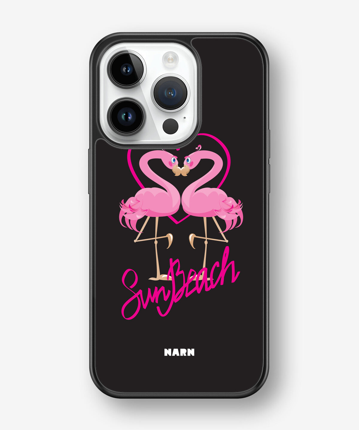 iPhone 14 Pro Hard Case – Beach Flamingo - View 1