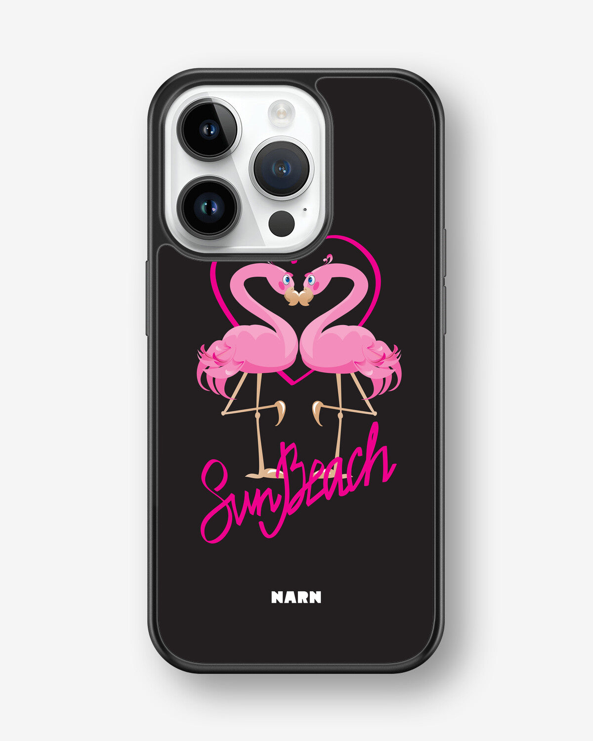 iPhone 14 Pro Hard Case – Beach Flamingo - View 1