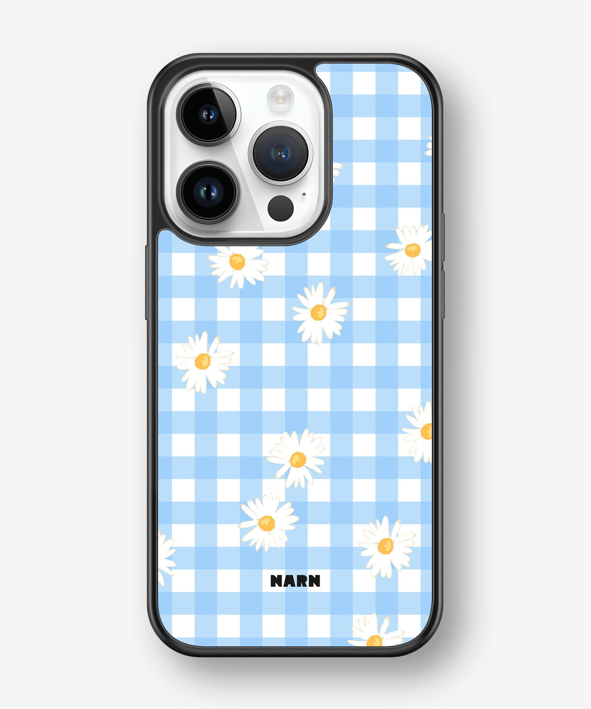iPhone 14 Pro Hard Case – Blue Daisies - View 1