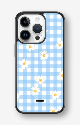 iPhone 14 Pro Hard Case – Blue Daisies - View 1